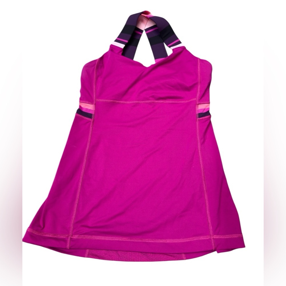 Lululemon Push Ur Limits Tank - Raspberry / Assorted Stripe. - Picture 3 of 6